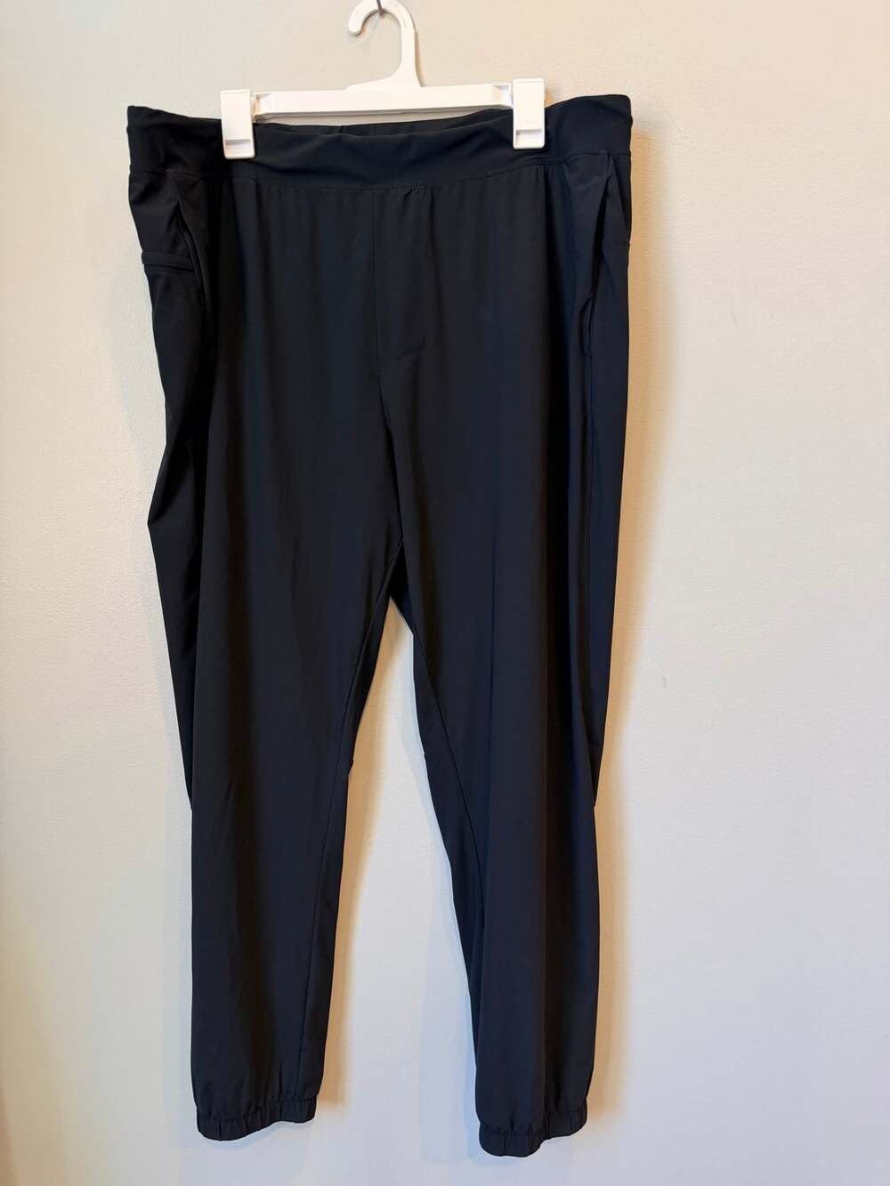 All in Motion Men's Jogger Pants XL Black Nylon Spandex Stretch Athletic Warm Up
